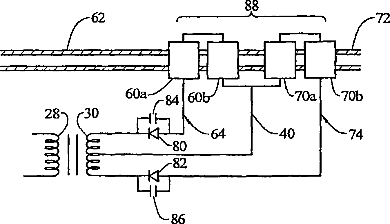 Full wave rectified power water treatment device