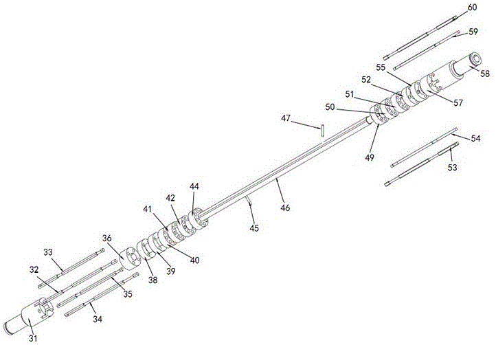 Flexible flat cable conductor spacing control rod and arrangement control device