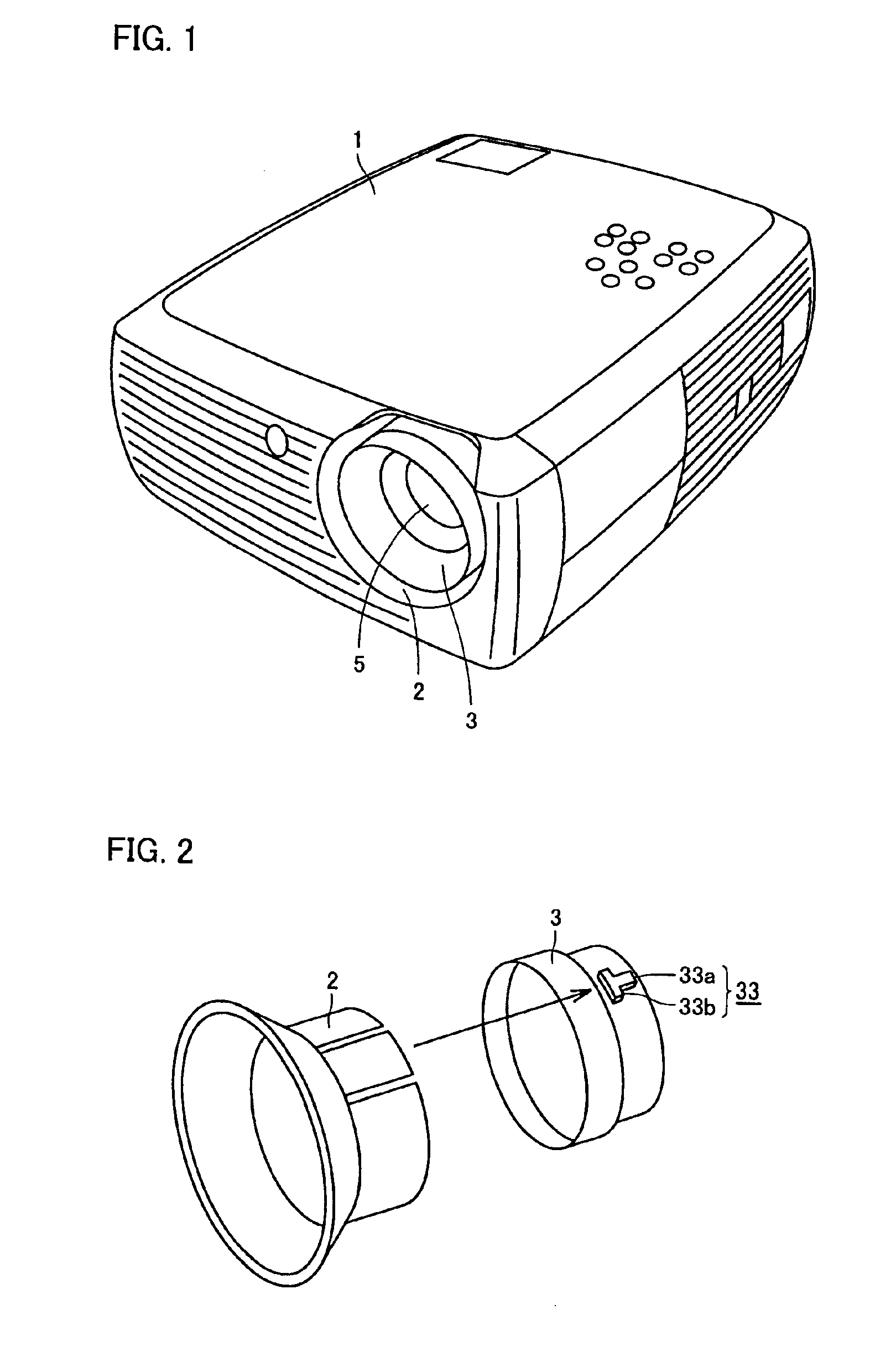 Projector with improved focus ring