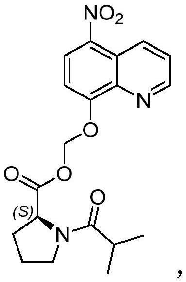 Pharmaceutical composition containing nitroxyquinoline prodrug and its preparation method and application