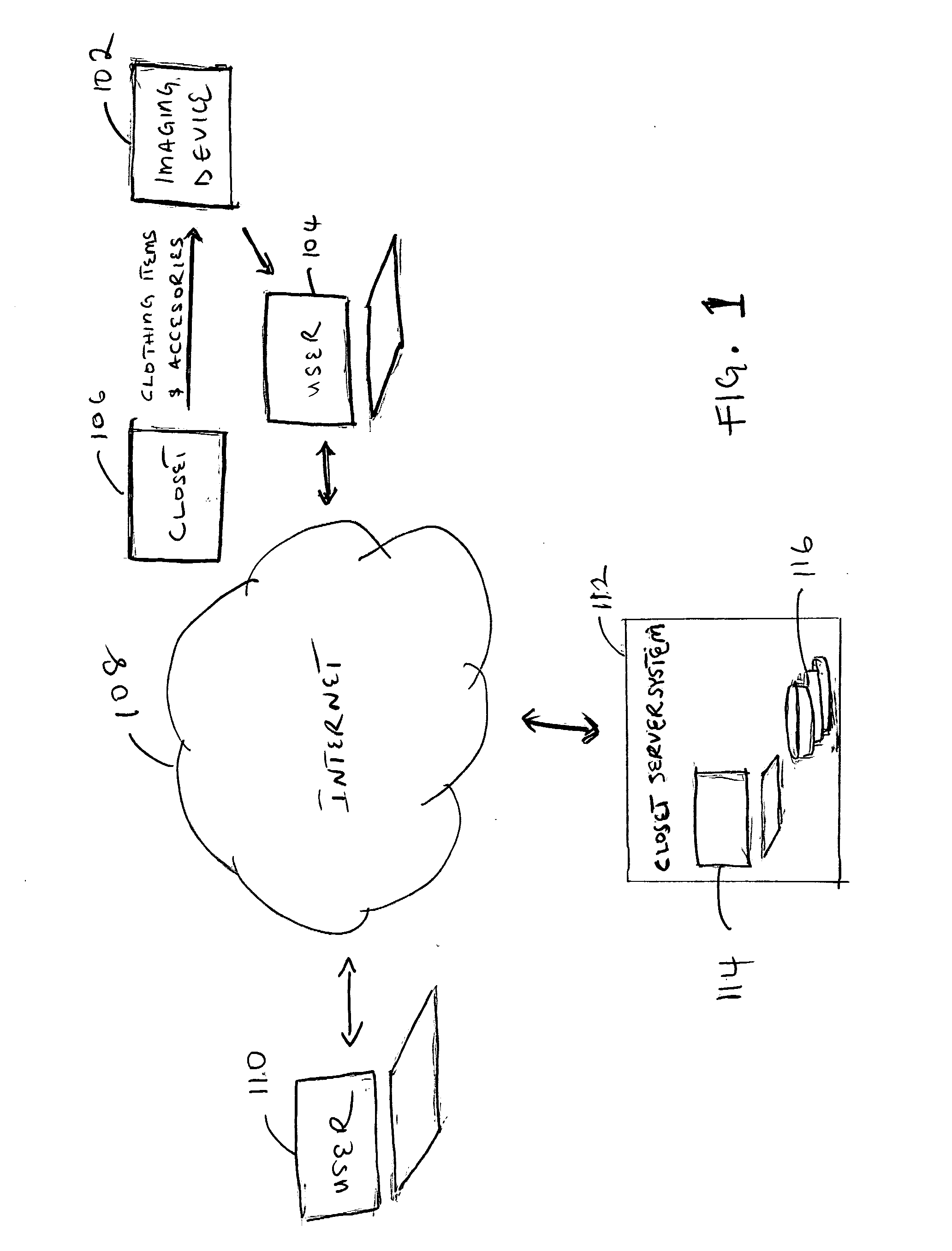 Online closet management and organizer system and method