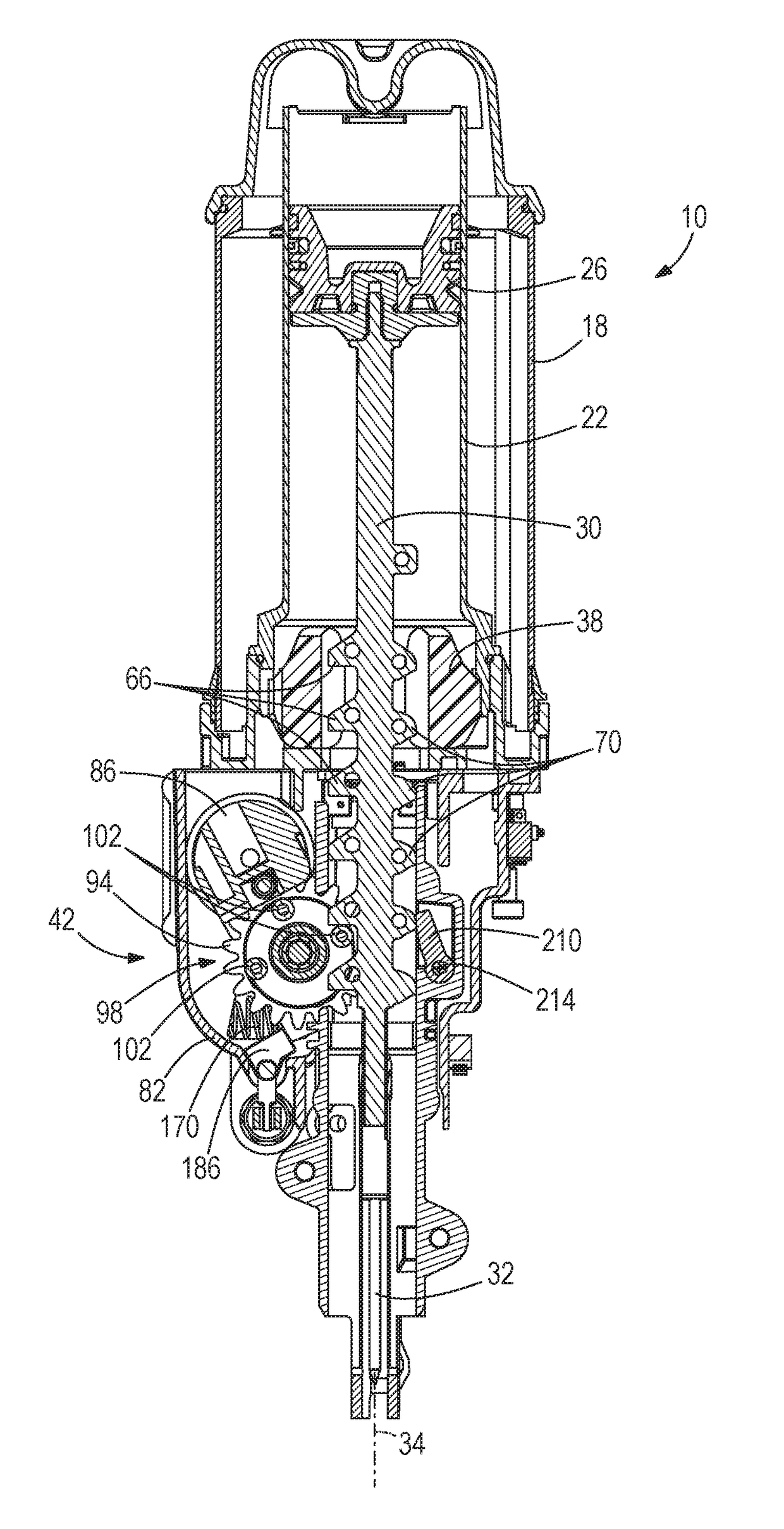 Jam release and lifter mechanism for gas spring fastener driver