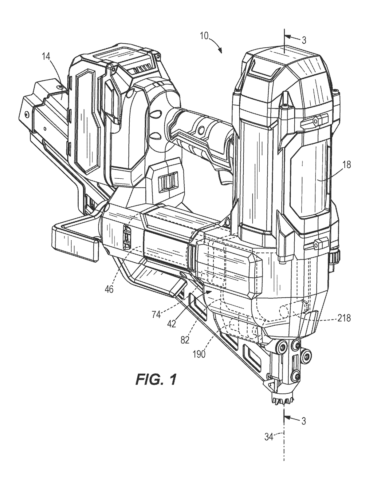 Jam release and lifter mechanism for gas spring fastener driver