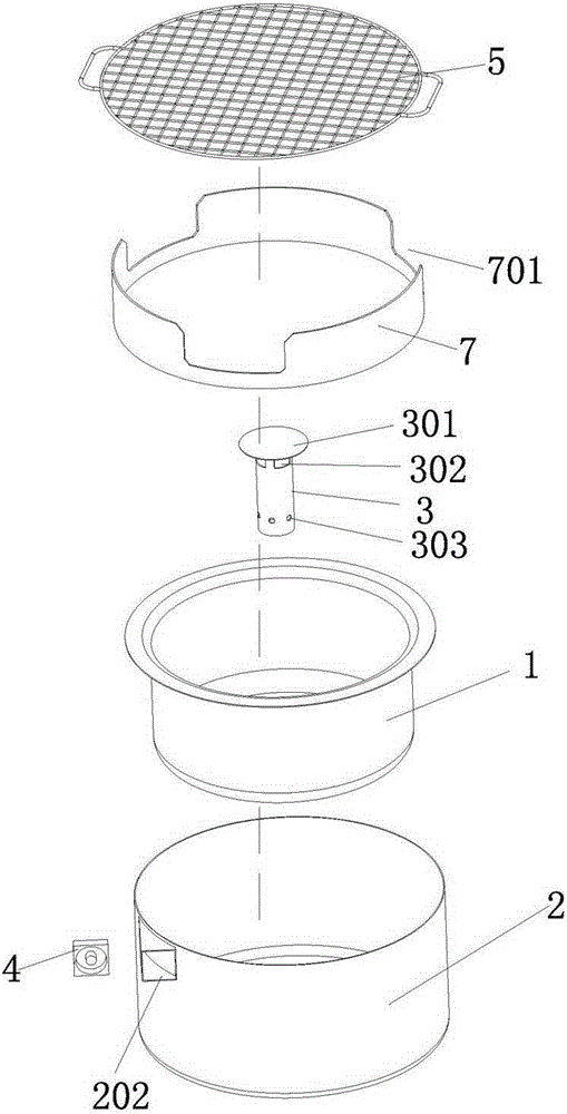 Air duct type barbecue grill