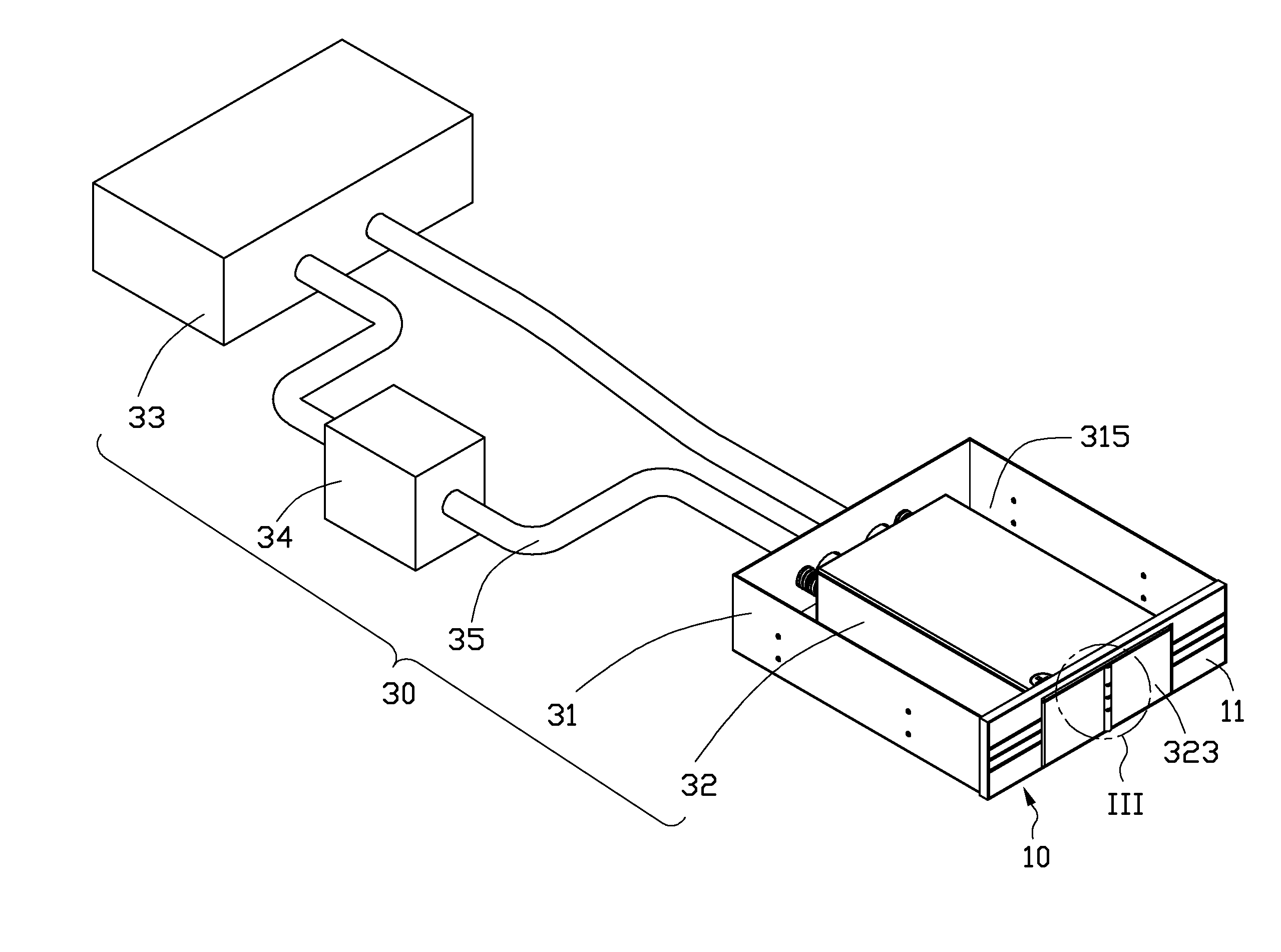 Liquid cooling system and electronic device incorporating the same