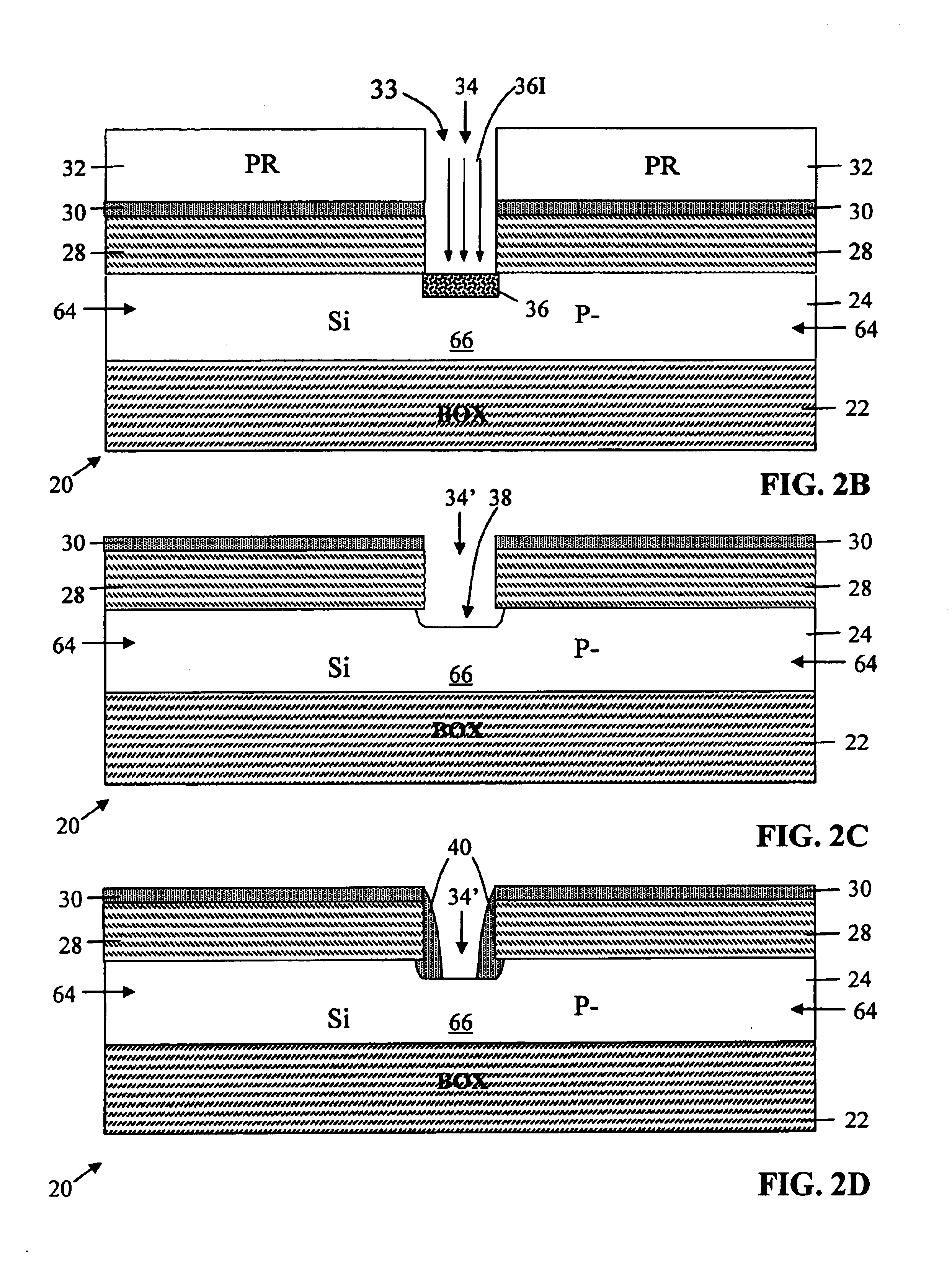 Method of forming an electronic device on a recess in the surface of a thin film of silicon etched to a precise thickness