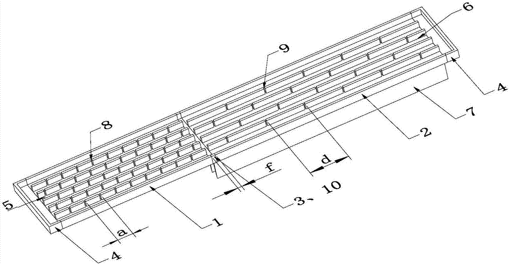 Reducing series-parallel connection channel plate type pulsating heat pipe