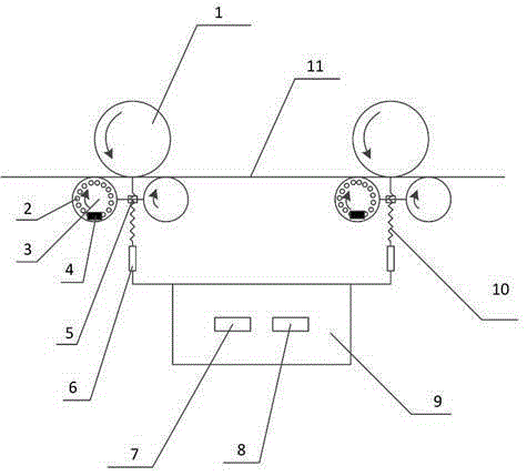 A slip detection device and slip control method for a high-voltage line inspection robot