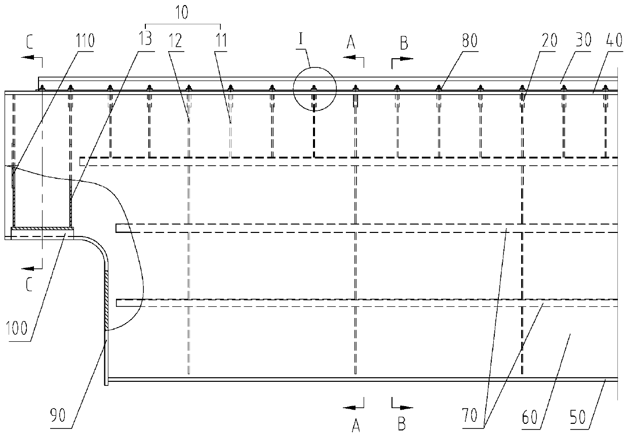 Manufacturing method of middle rail box girder of large tonnage bridge crane