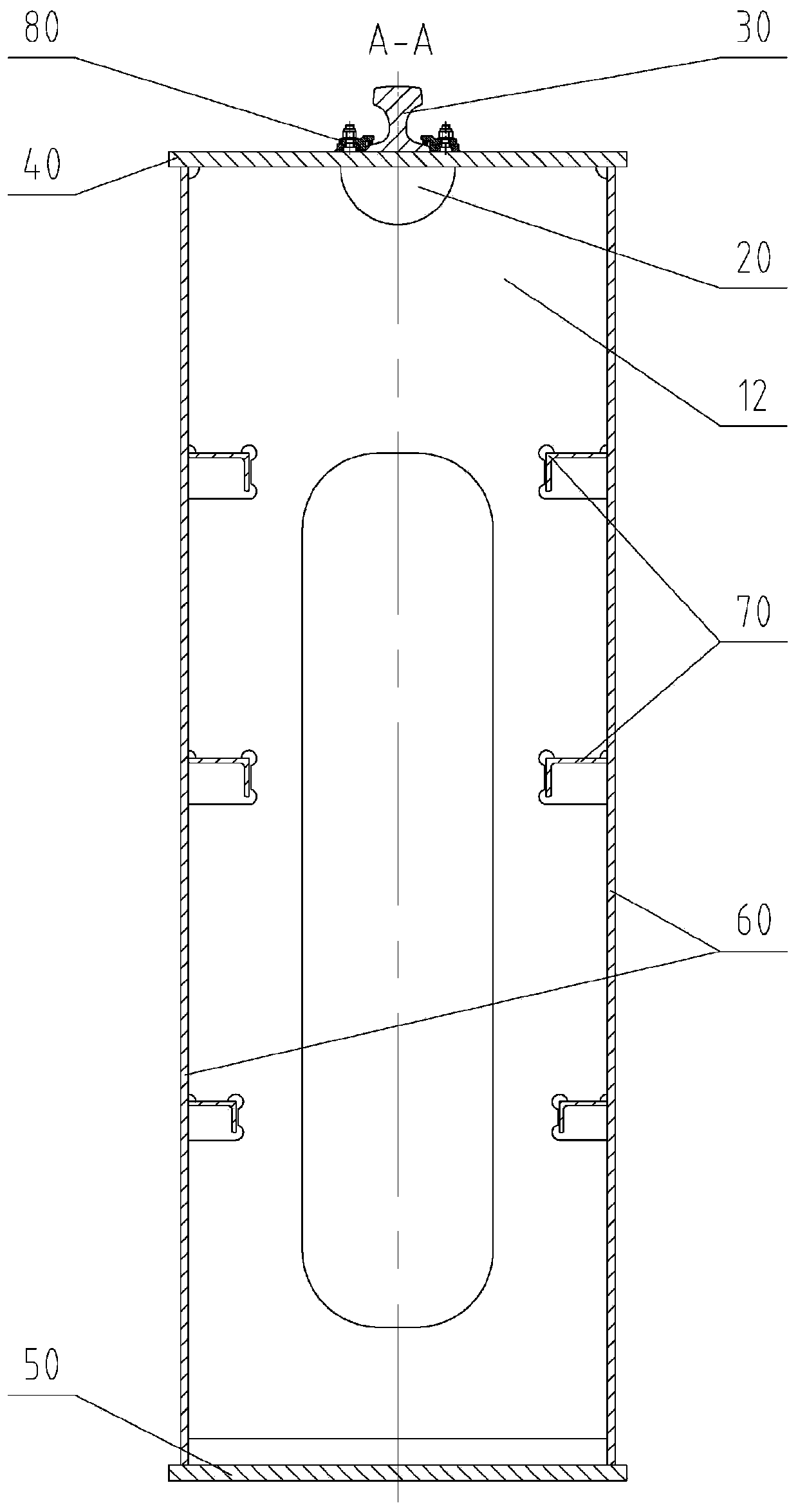 Manufacturing method of middle rail box girder of large tonnage bridge crane