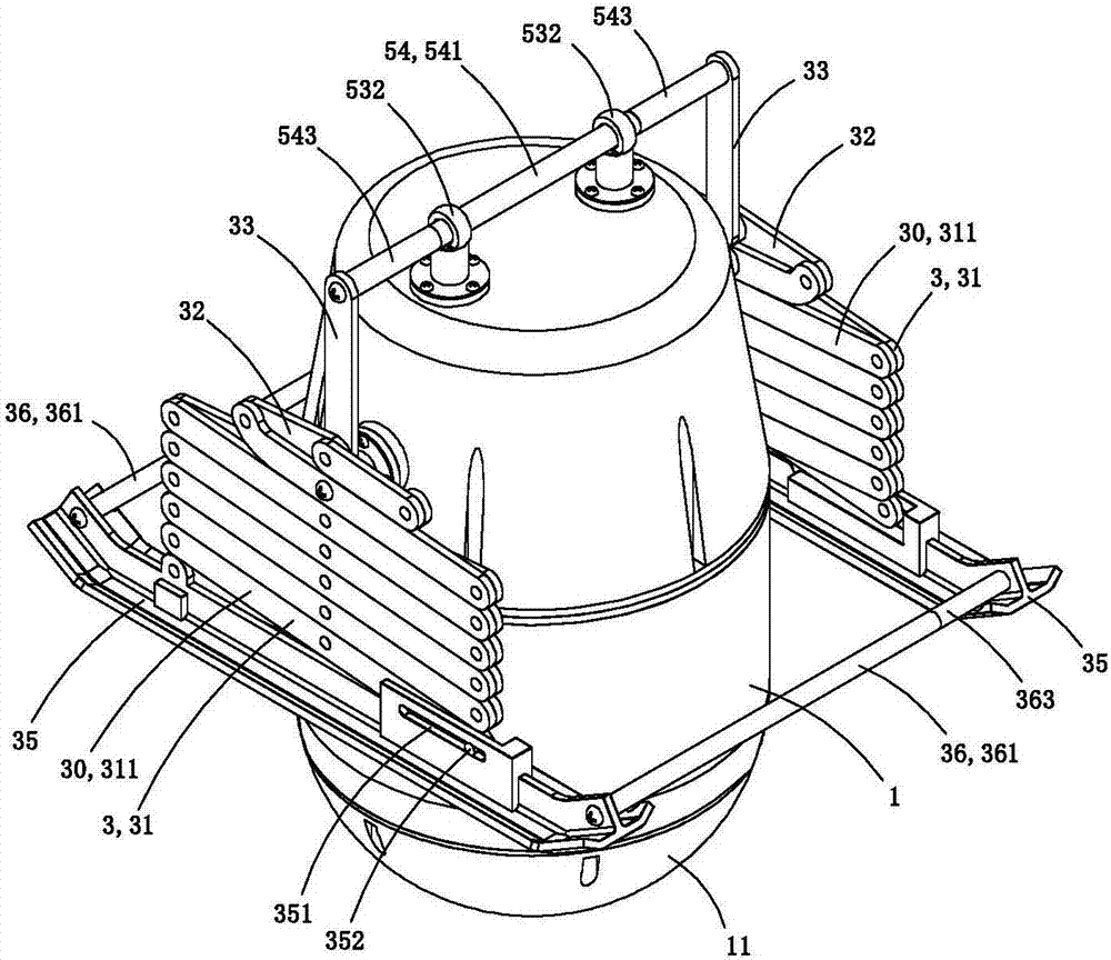 Portable underwater robot capable of changing supporting area