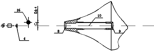 Method for measuring relative positions of propeller and rudder blades of vessel