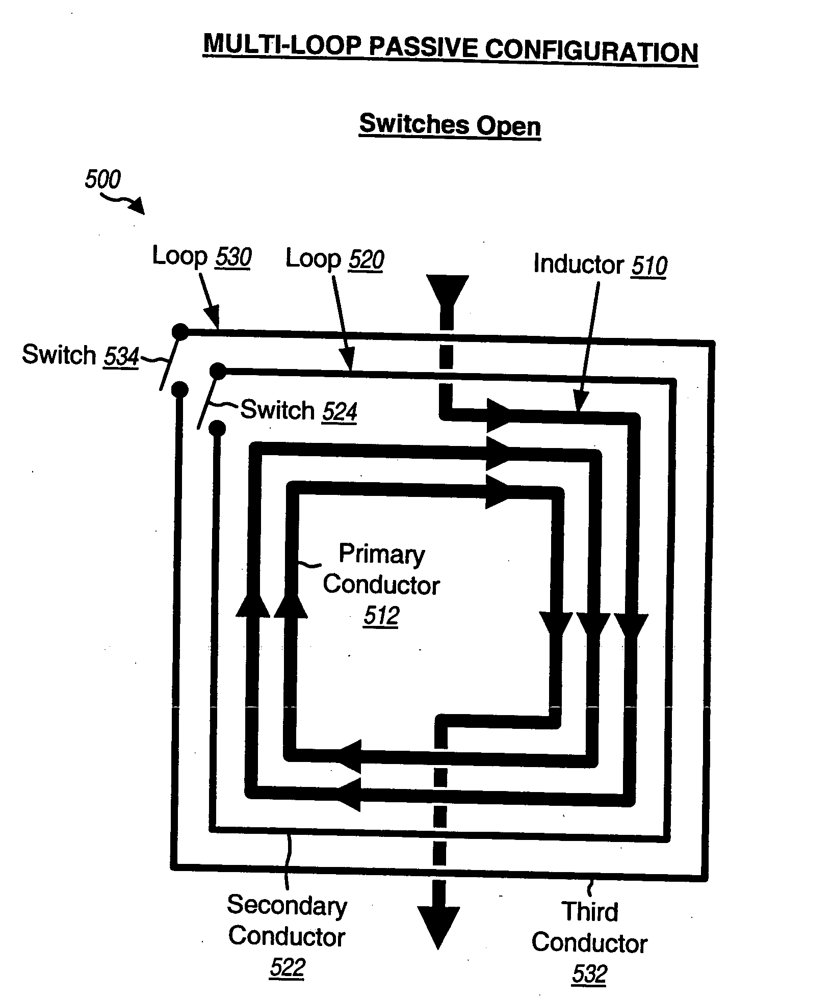 Variable inductor for integrated circuit and printed circuit board
