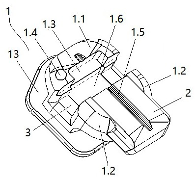 Orthodontic self-locking system adapted to strip-shaped arch wire