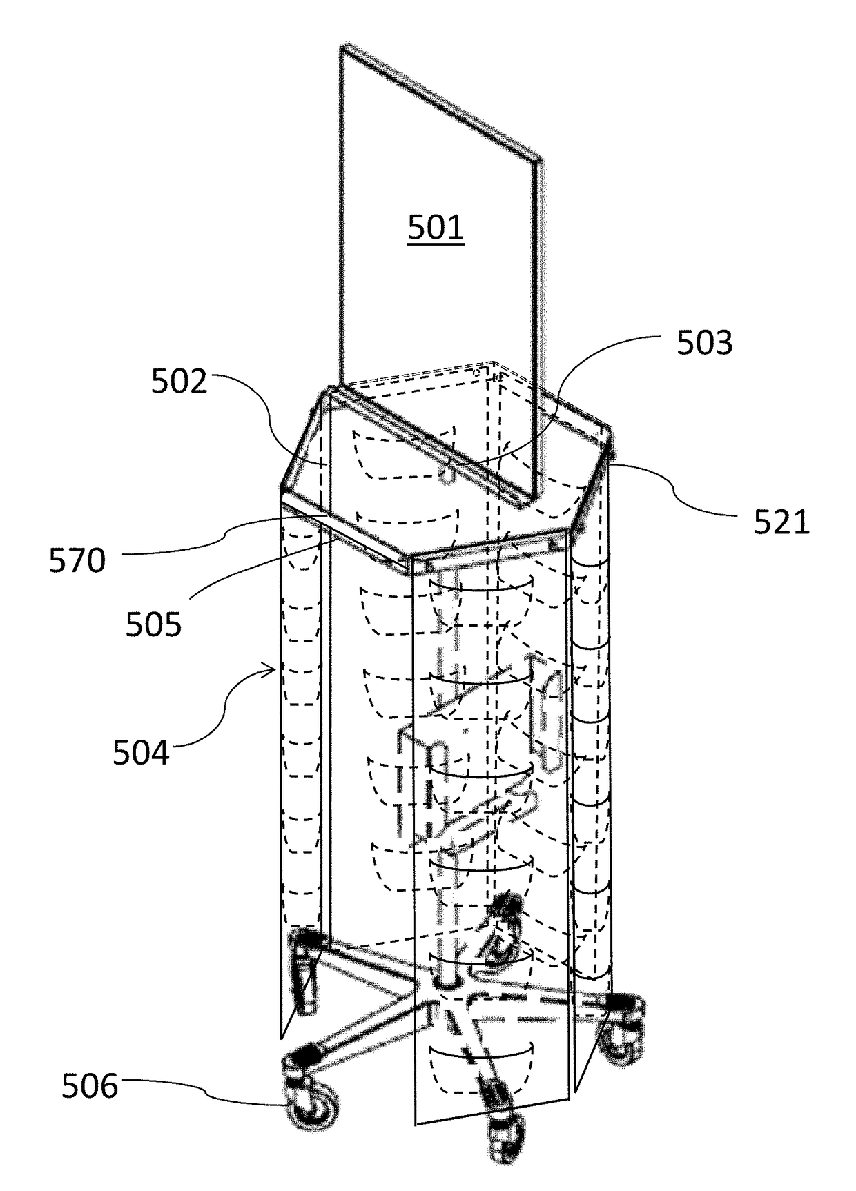 Surgical item counting station and method of use