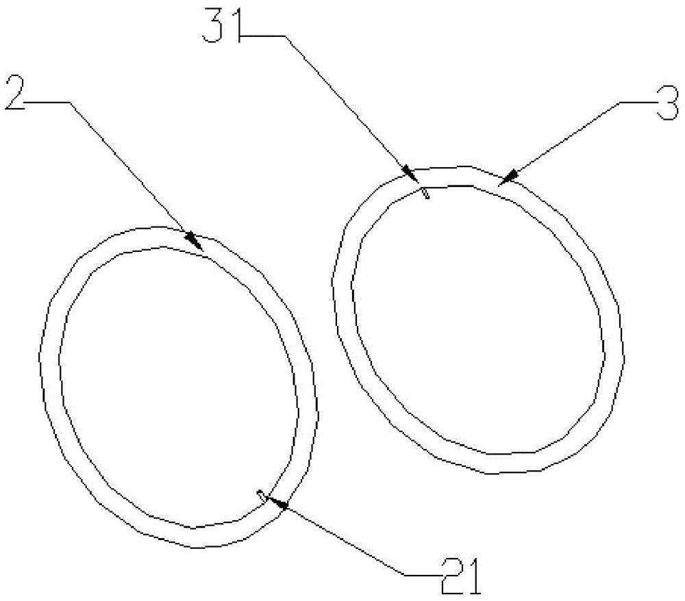 Dual-inner-tube tire and vehicle provided with same