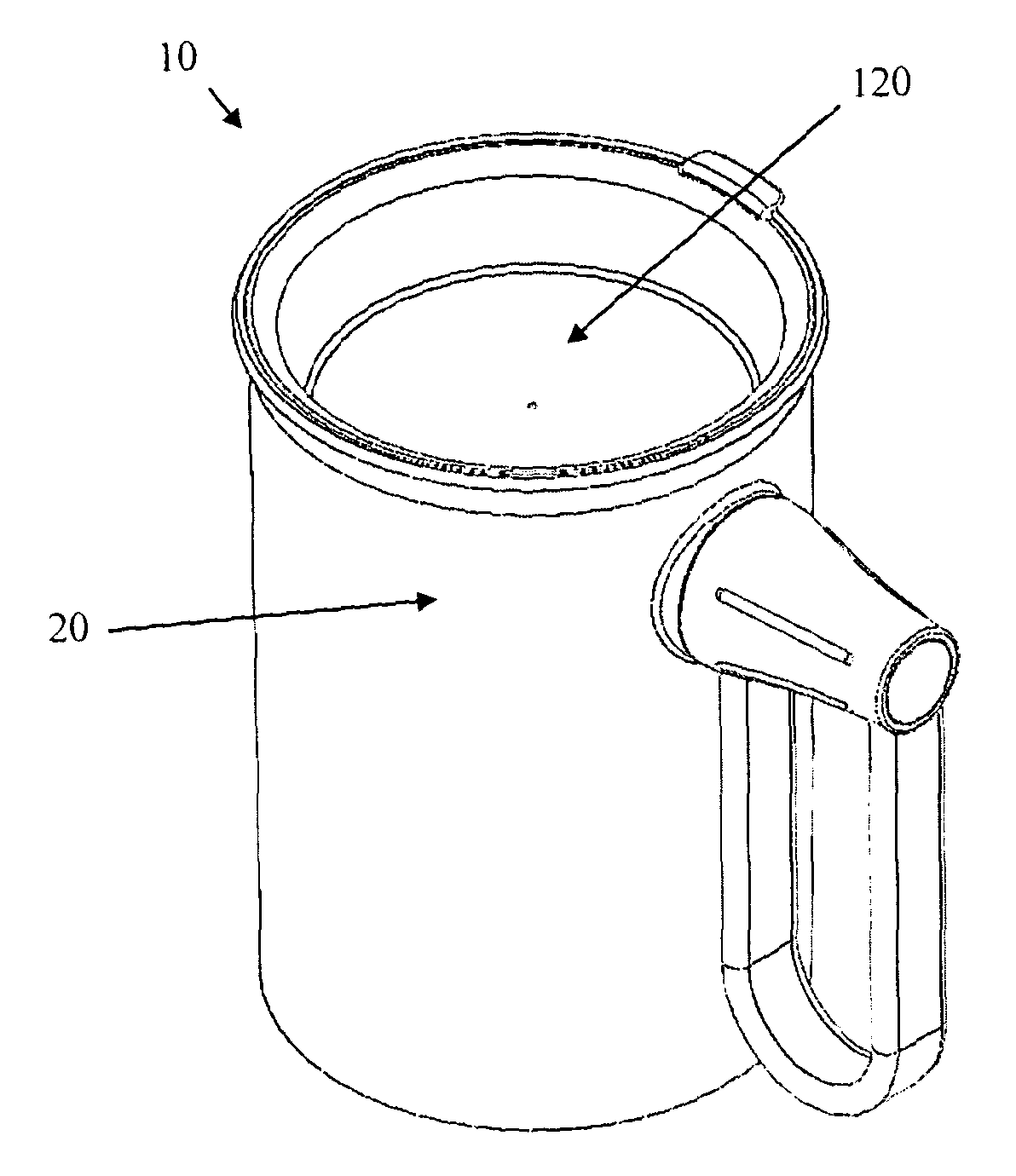 Liquid-dispensing container with single gimbal mechanism