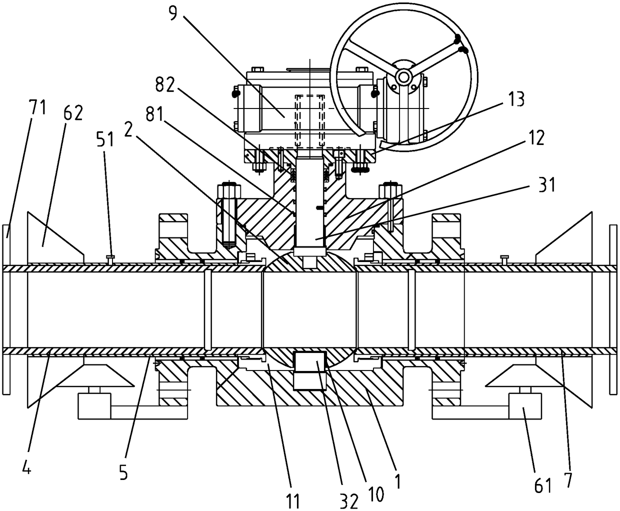 Seal leakage-free ball valve