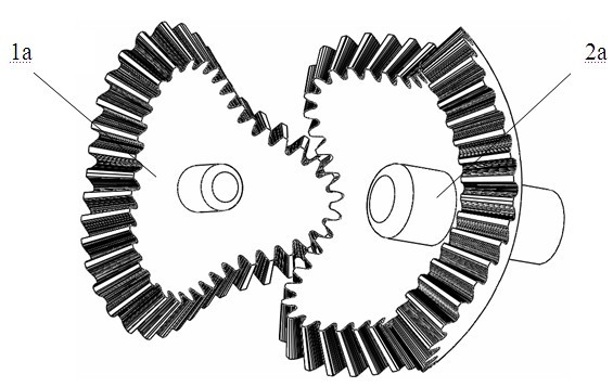 High-order denatured elliptic bevel gear pair with variable transmission ratio
