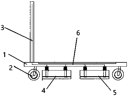 Double-wheel handcart