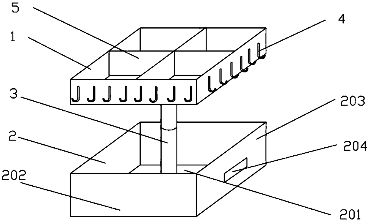 Double-layered plastic storage box