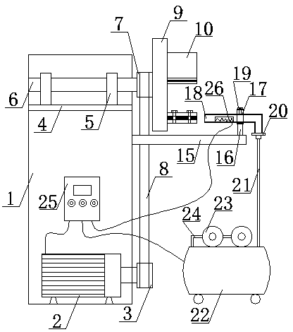 Device for testing wind erosion of automotive catalytic converter liner products