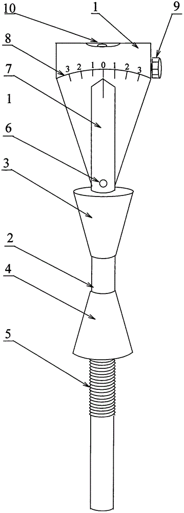 Front fork measuring instrument of tricycle