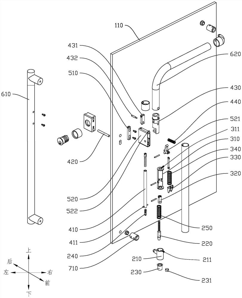 Magnetic ground tongue locking type prying-resistant glass door escape lock