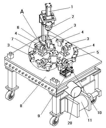 Automatic press fitting equipment for automobile brake disc bearing