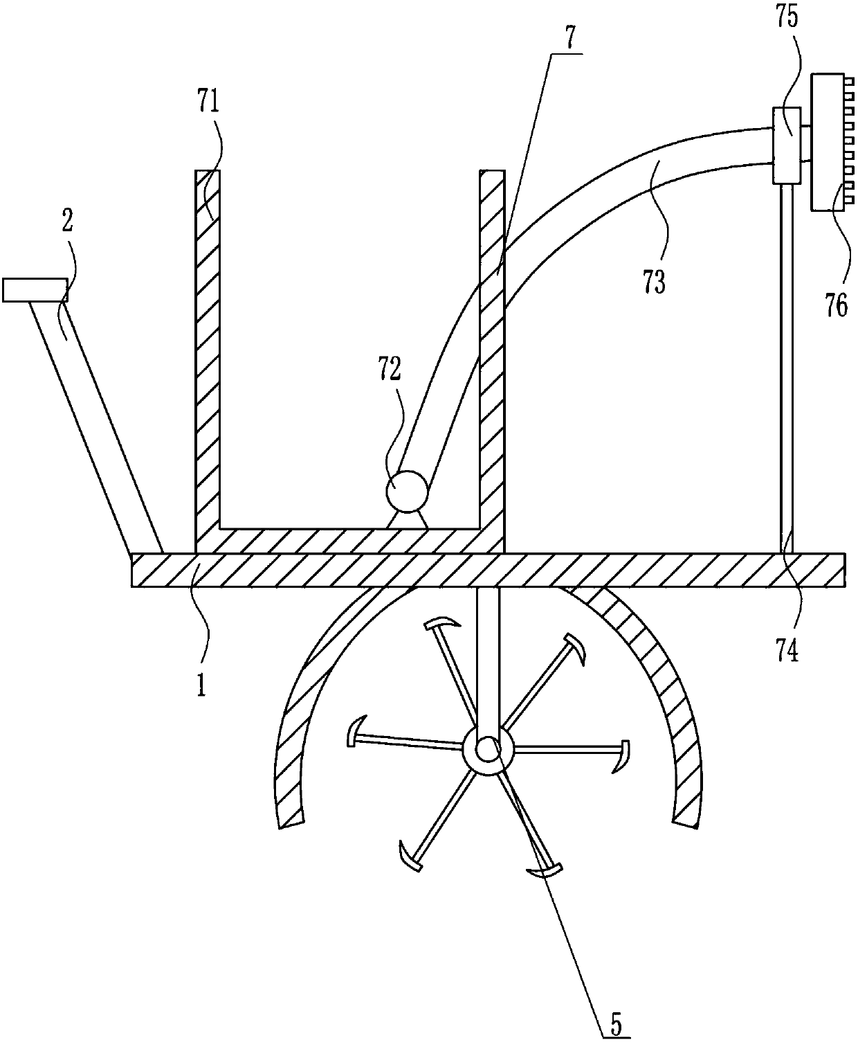 Efficient soil loosening device for agricultural planting