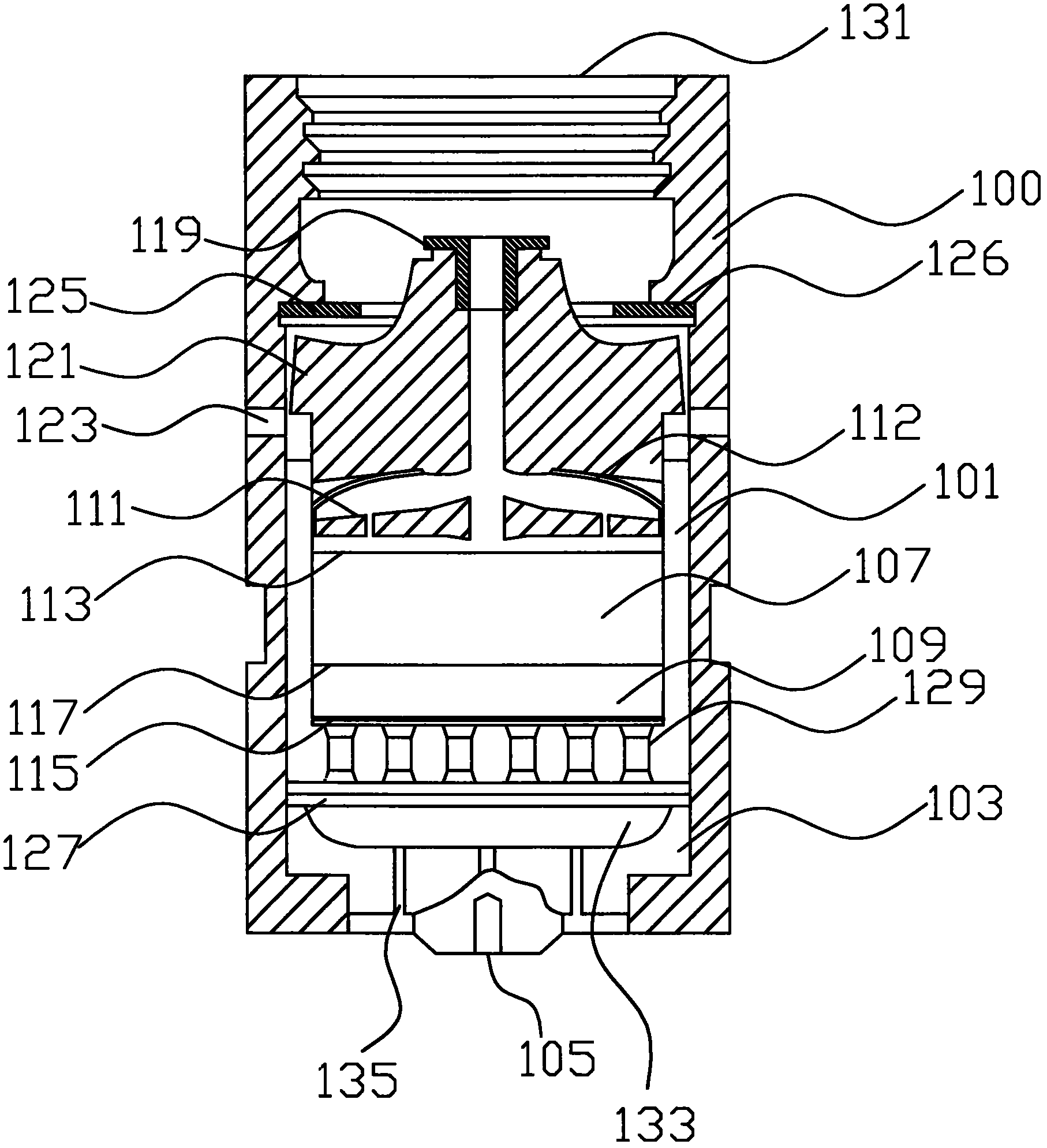 Melt spinning component device capable of improving quality of super fine-denier filament