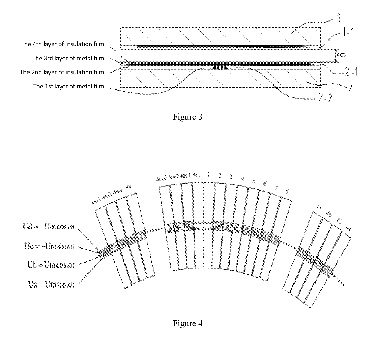 Electric field type time-grating angular displacement sensors