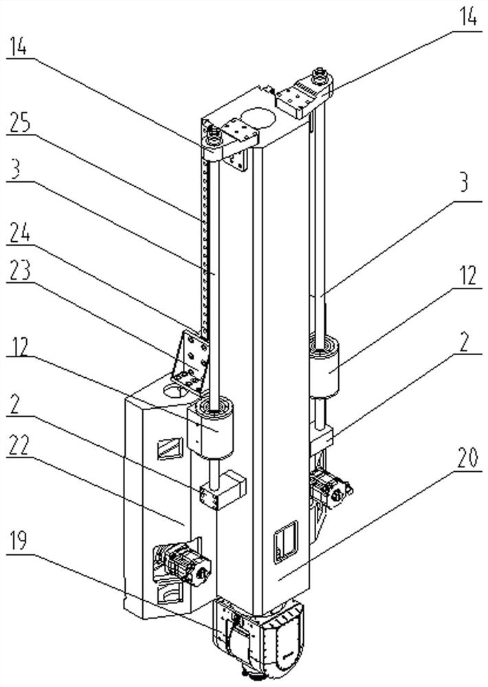 High-precision and fast driving mechanism of vertical axis of CNC machine tool