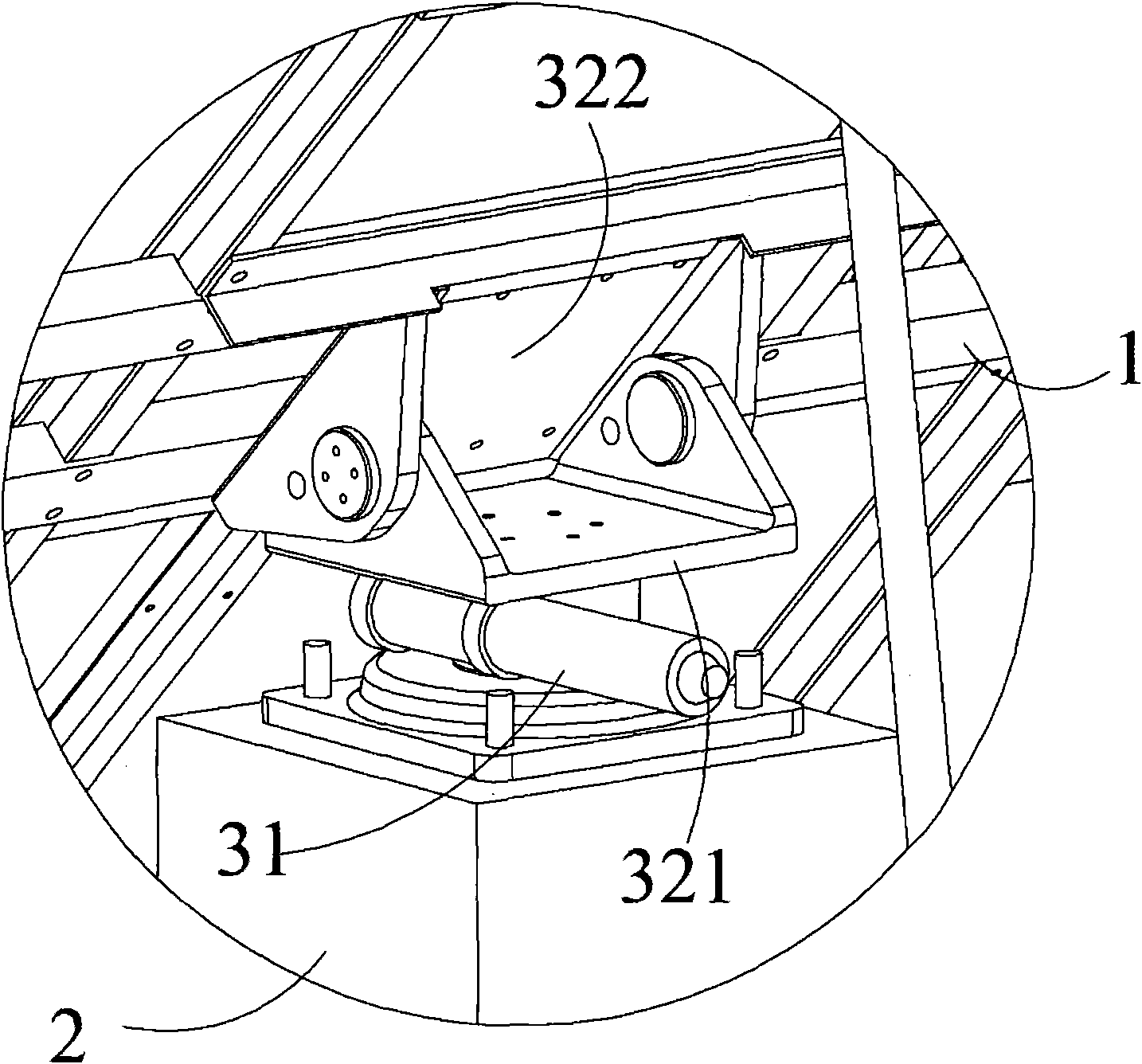 Photovoltaic power generation device with two-dimensional photovoltaic sun-positioning mechanism