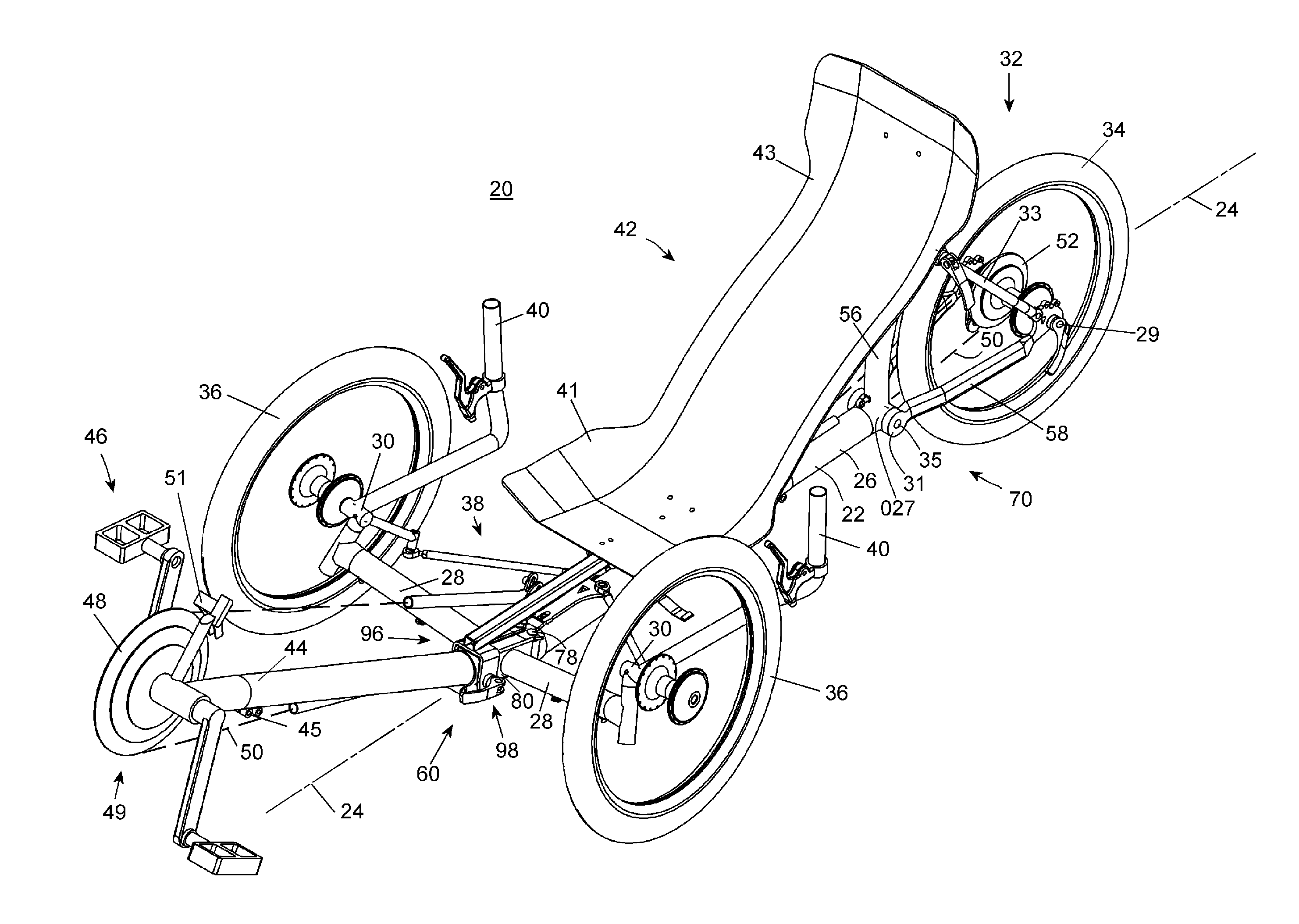 Collapsible Recumbent Tricycle