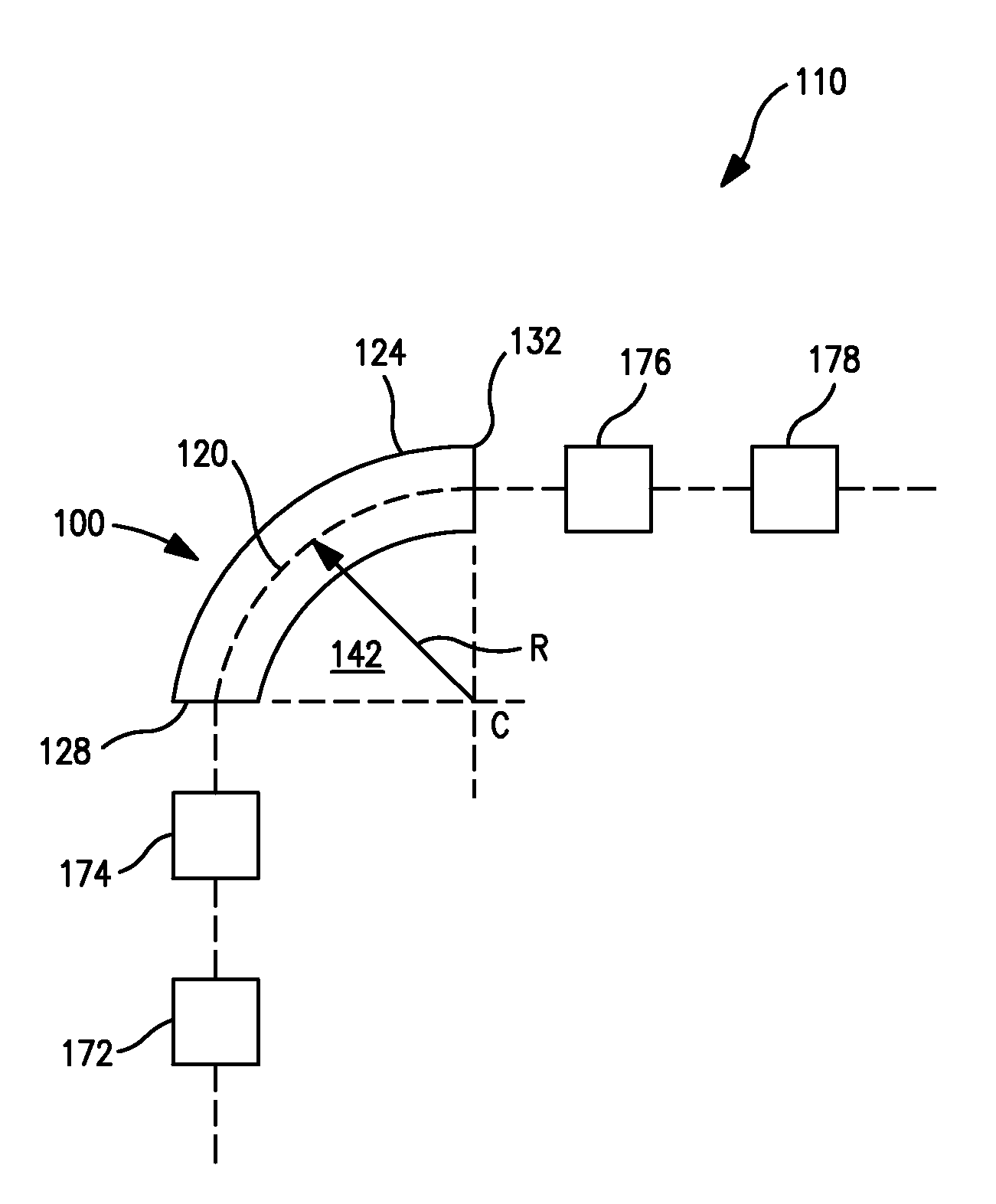 Curved ion guide with varying ion deflecting field and related methods