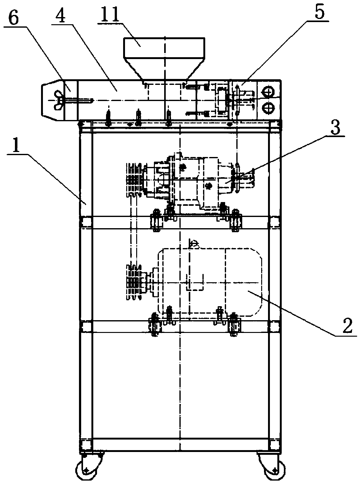 A twin-screw noodle machine