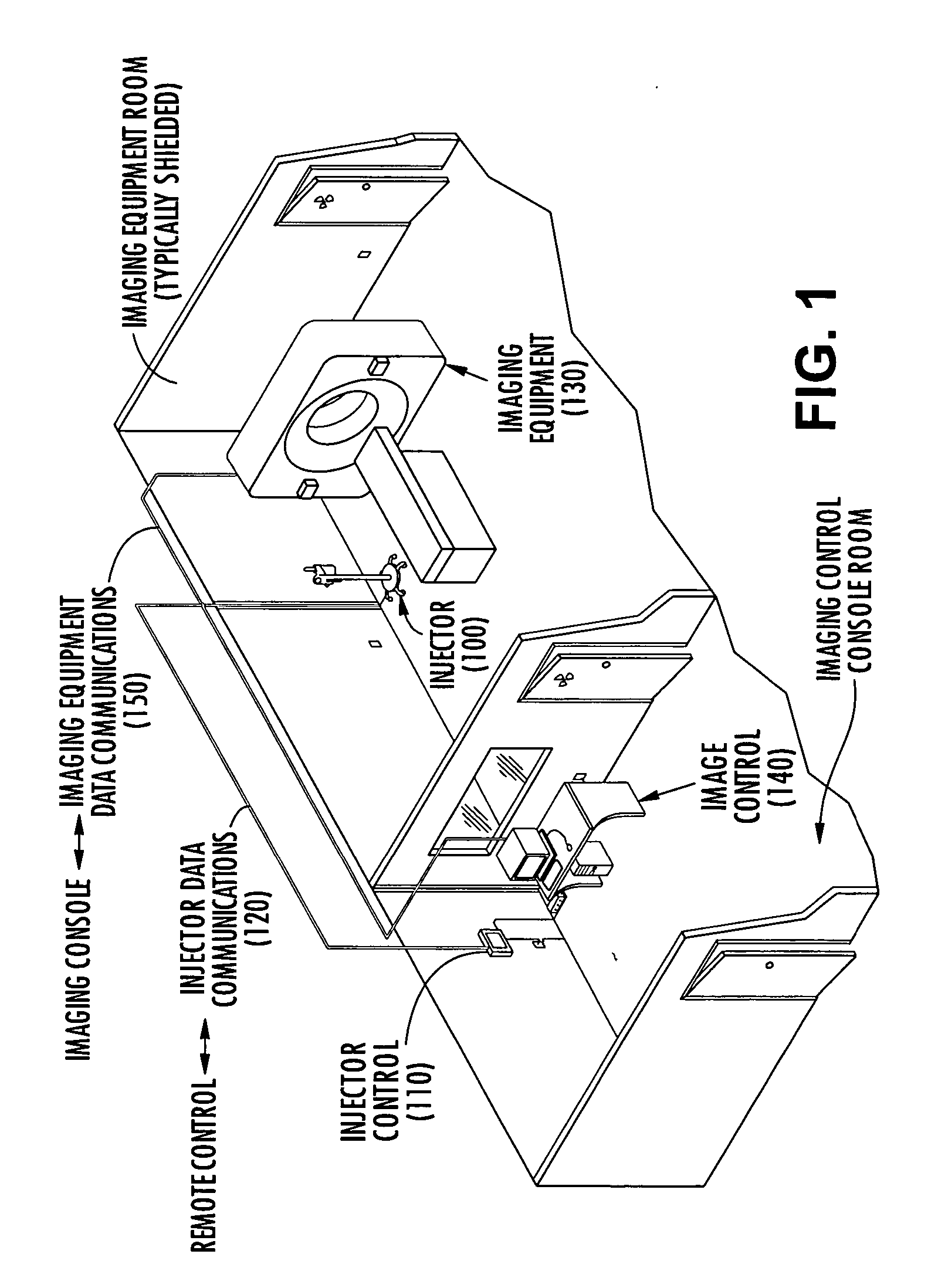 Method system and apparatus for operating a medical injector and diagnostic imaging device