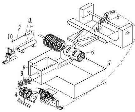 Rubber tube cross section cleaning device and process