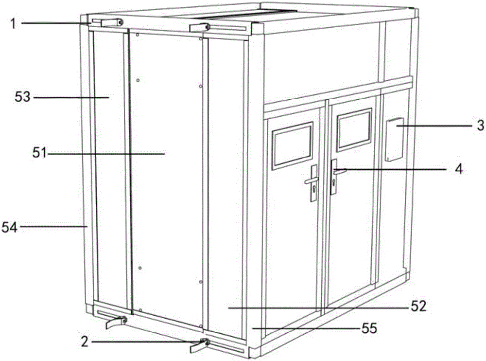 Box body structure of dry transformer