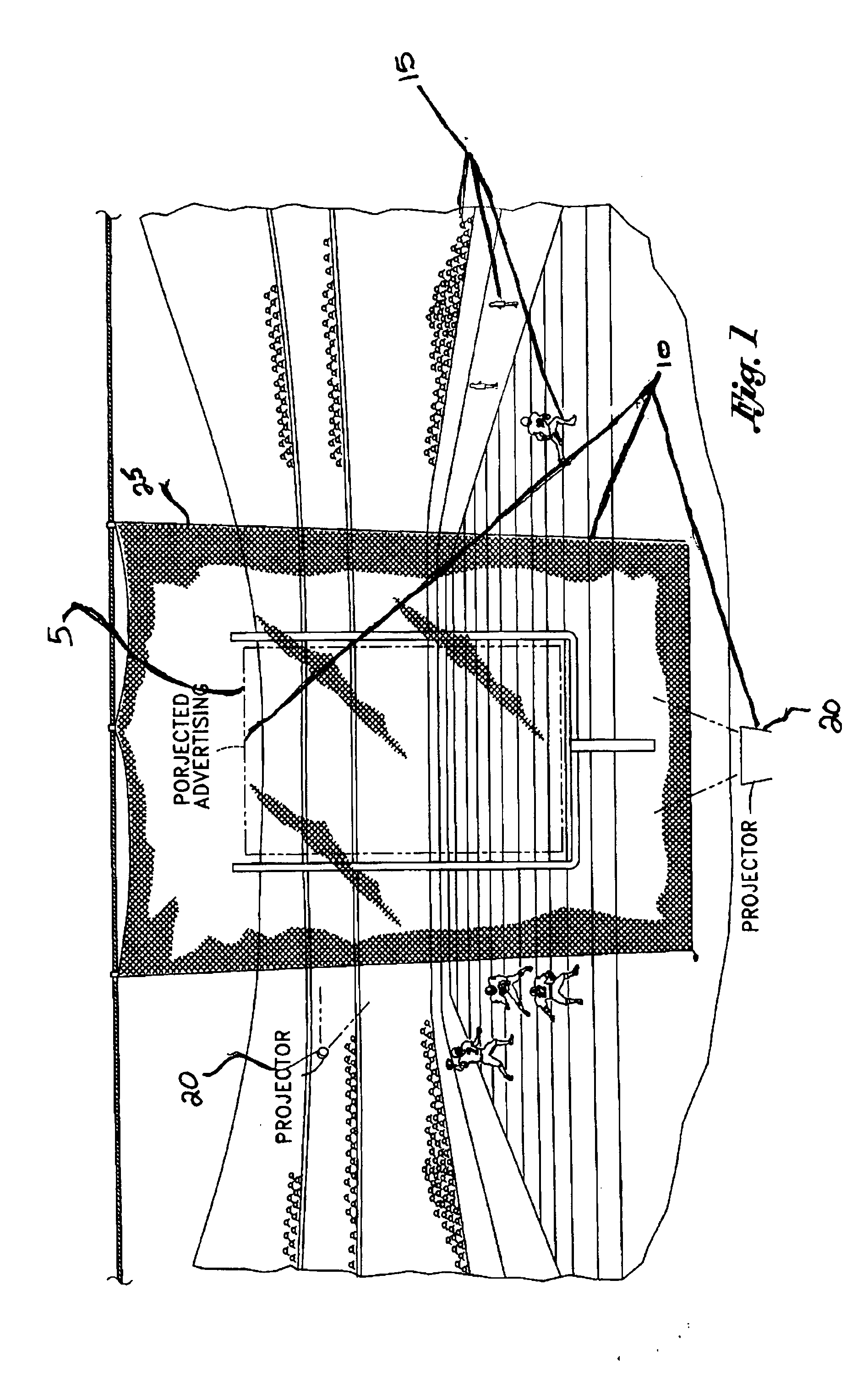 Three dimensional projection system for the display of information