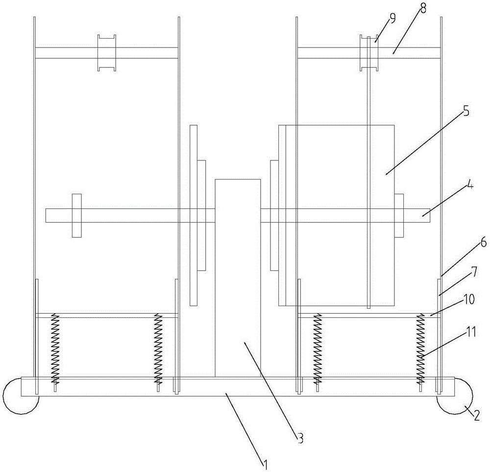 Wire fixing and tensioning device for winding of transformer coil