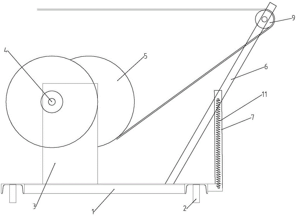 Wire fixing and tensioning device for winding of transformer coil