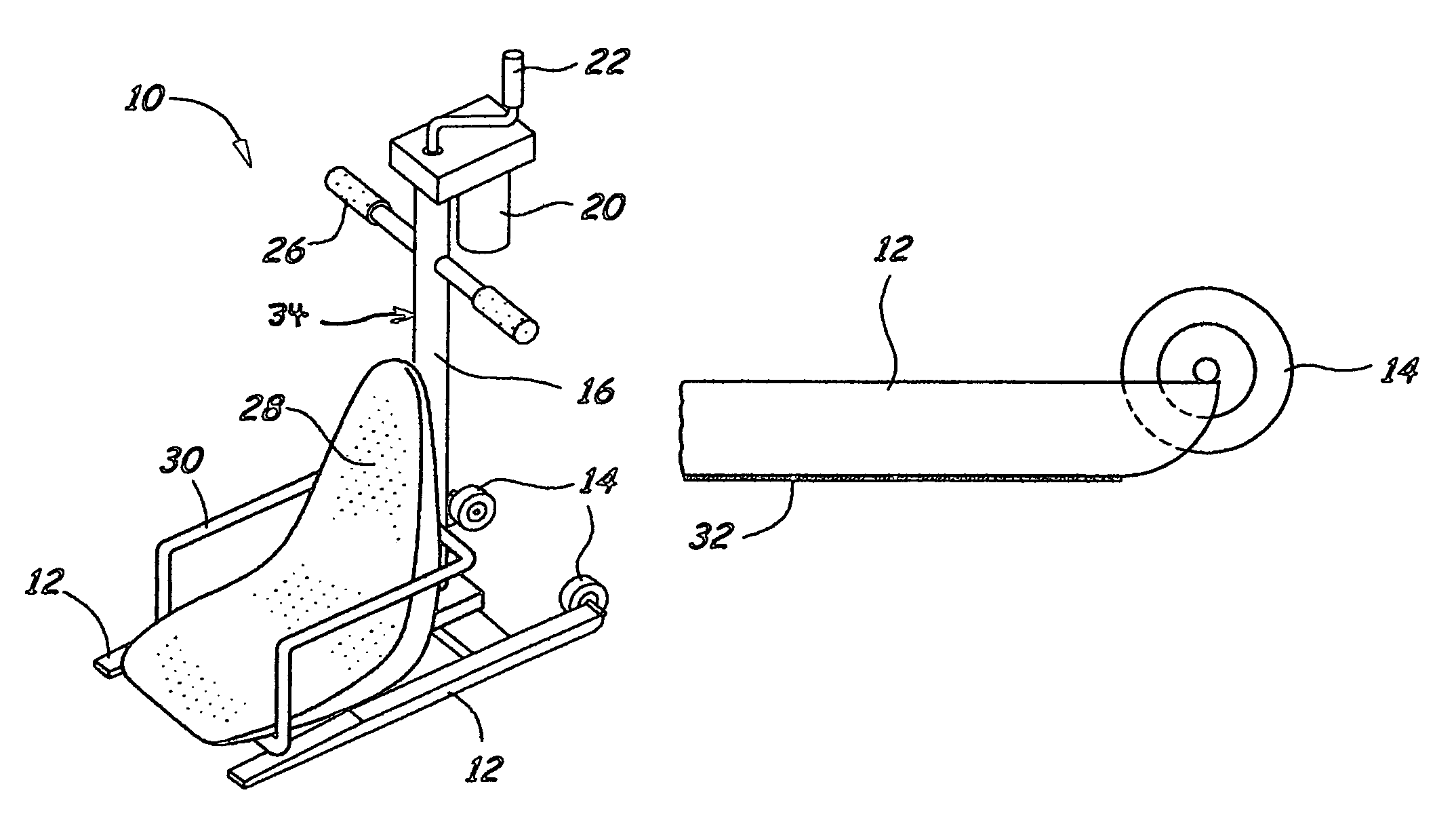 Apparatus and method for a lift seat