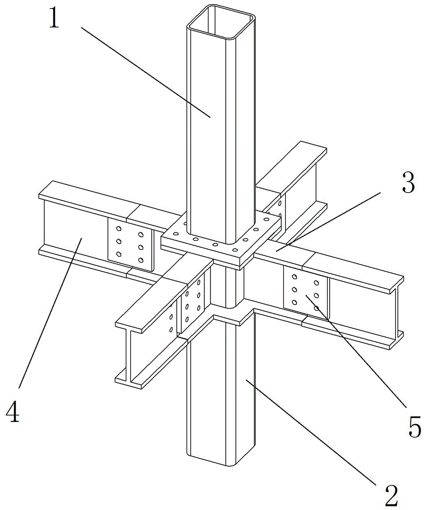 Flange type assembling joint for steel column and mounting method
