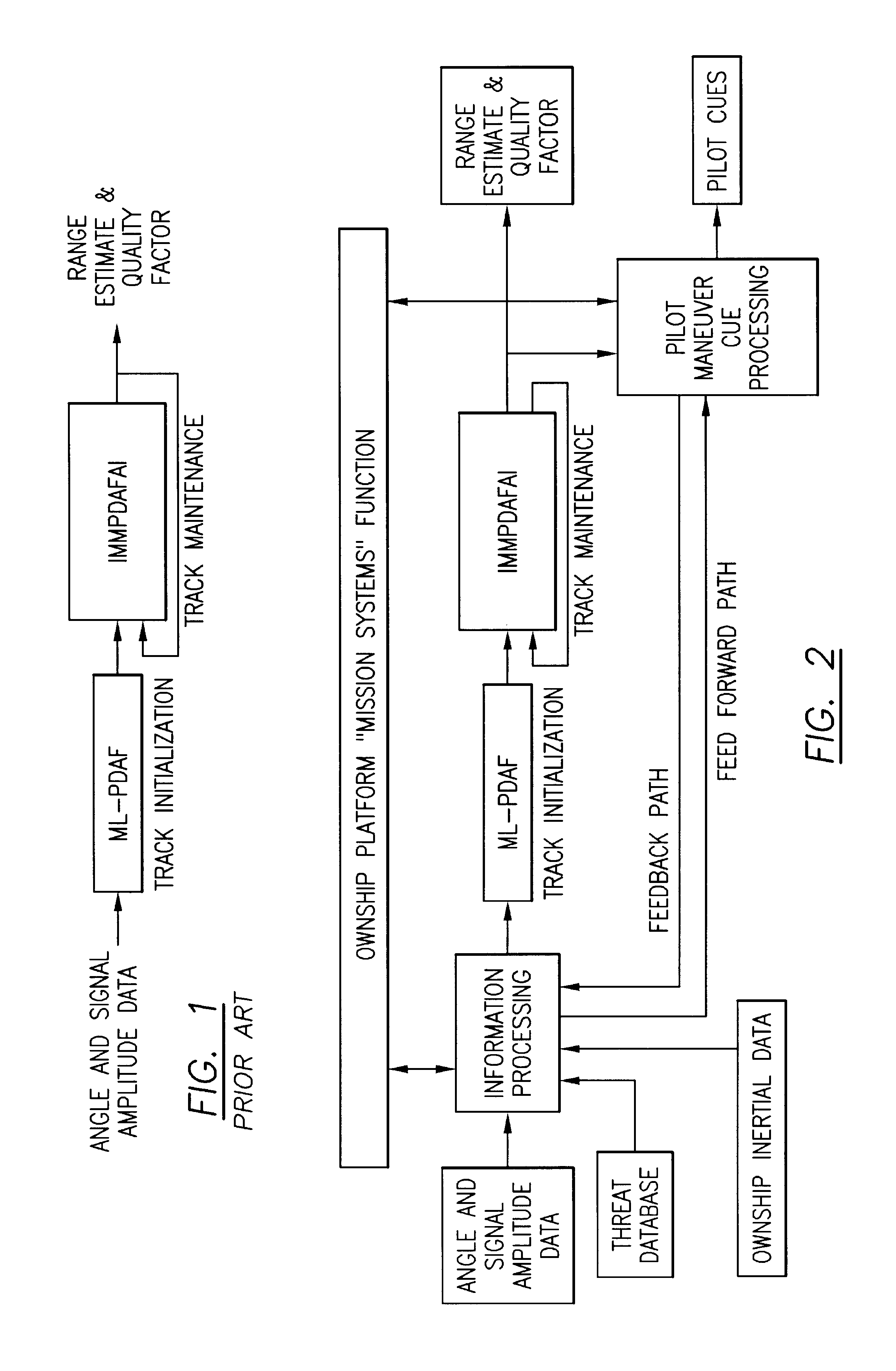 Method for passive "360-degree coverage" tactical fighter target tracking incorporating adaptive pilot maneuver cue processing
