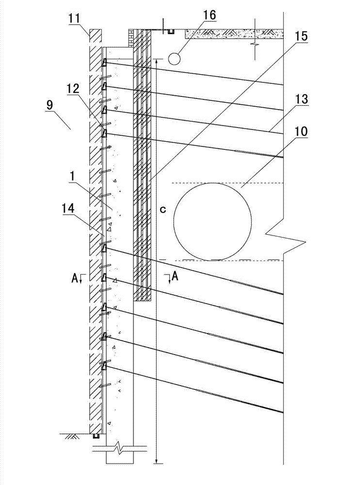 Ultra-deep large-section square supporting pile and construction method thereof