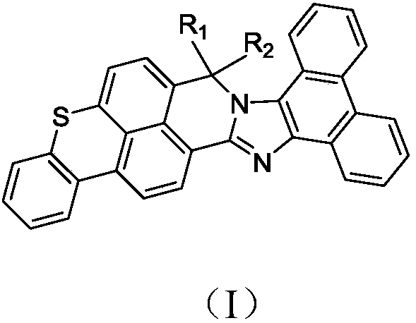 Derivative containing phenanthroimidazole structure and organic light-emitting device thereof