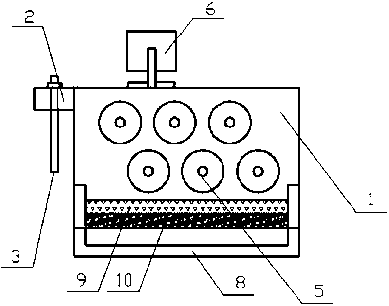 Feeding and flattening device