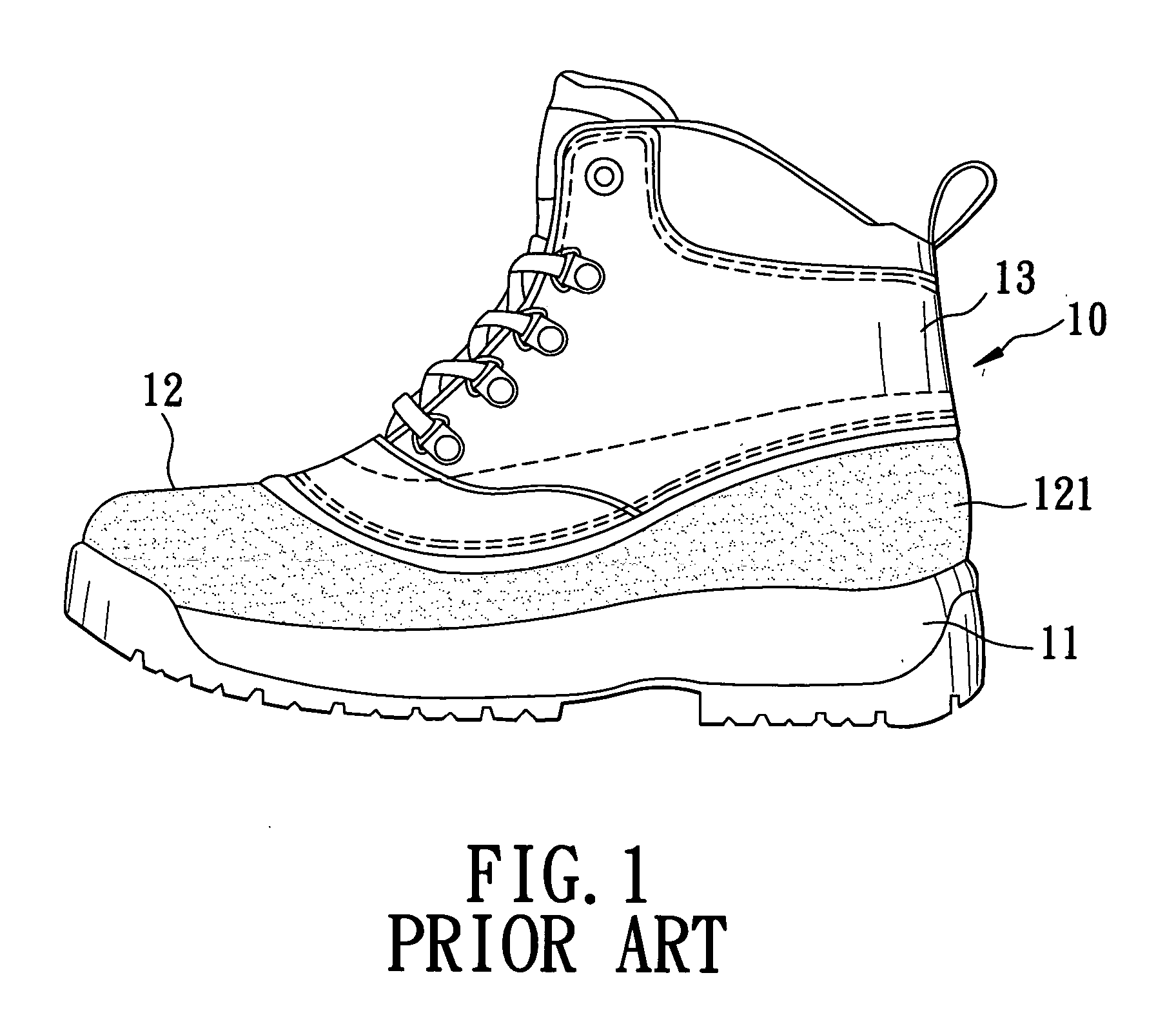 Shoe with shell portions